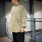 TECH BUTTON DOWN SHIRT L/S #WOLF GRAY [BE-80025]