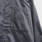 TECH REGULAR STRIPE SHIRT L/S #CHARCOAL [BE-81025]