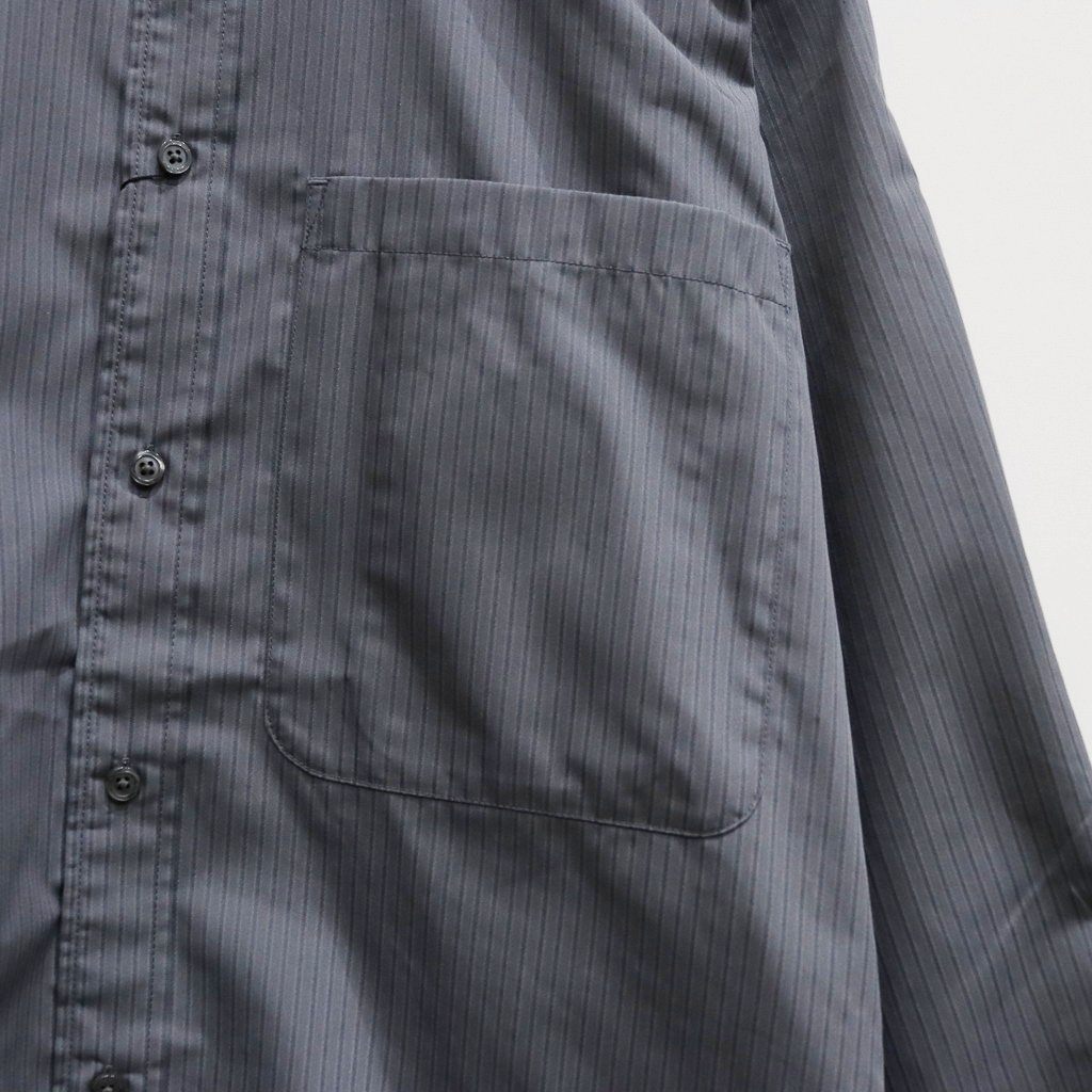 TECH REGULAR STRIPE SHIRT L/S #CHARCOAL [BE-81025]