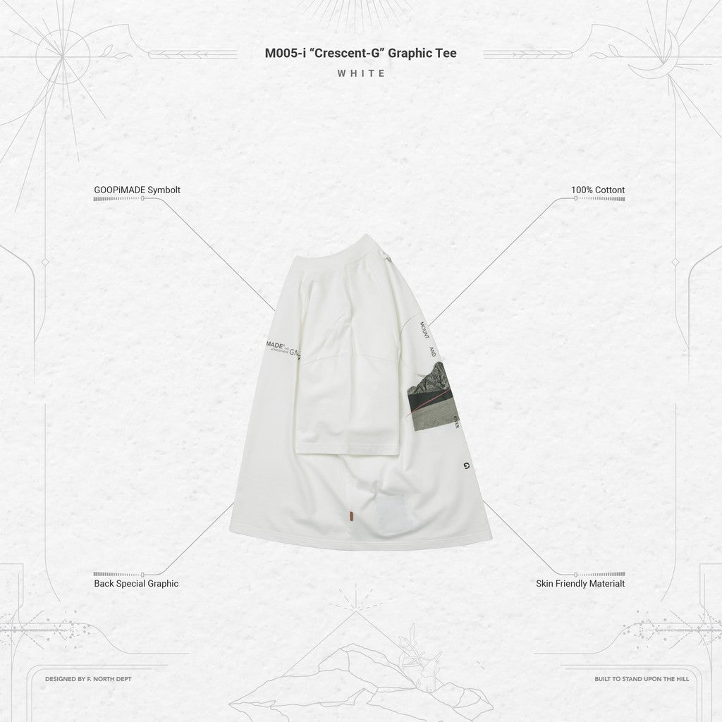 M005-i 「Crescent-G」 Graphic Tee #WHITE [GOOPI-24SS-APR-04]