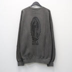 WASHED MIDDLE WEIGHT CREW NECK SWEAT SHIRT ( TYPE-2 ) #GRAY/BLACK [26FWE-WMC-SS04]