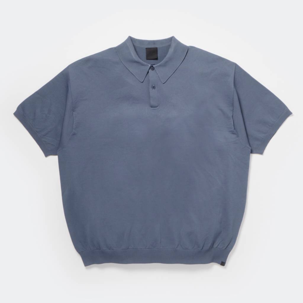 TECH KNIT POLO S/S #SMOKE BLUE [BE-43026]