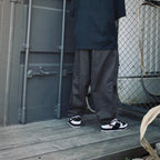 HERRINGBONE BALLOON PANTS #Olive [SS25-B06]