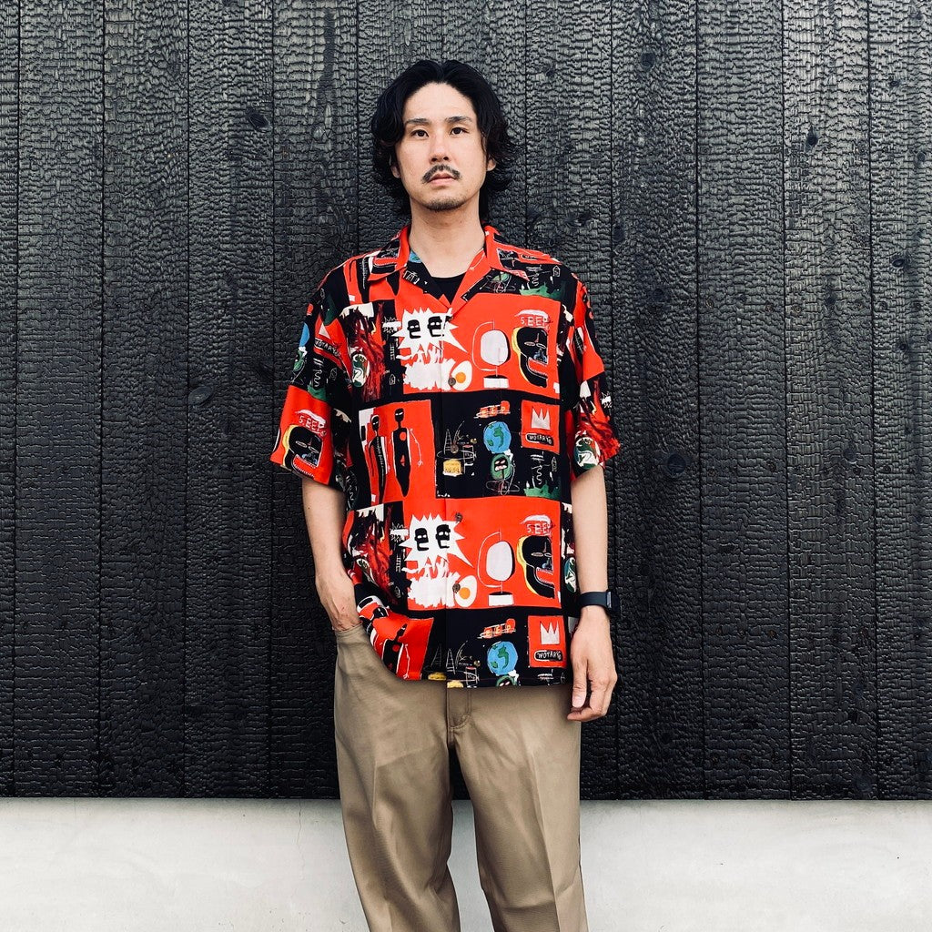 JEAN-MICHEL BASQUIAT | S/S HAWAIIAN SHIRT ( TYPE-2 ) #ONE [BASQUIAT-WM-HI26]
