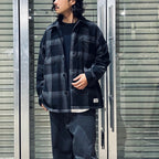 FLEECE SHIRT ( TYPE-1 ) #CHARCOAL [24FW-WMO-BL24]