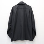 TECH SPORTS OPEN COLLAR SHIRT L/S SOLID #BLACK [BE-82026W]