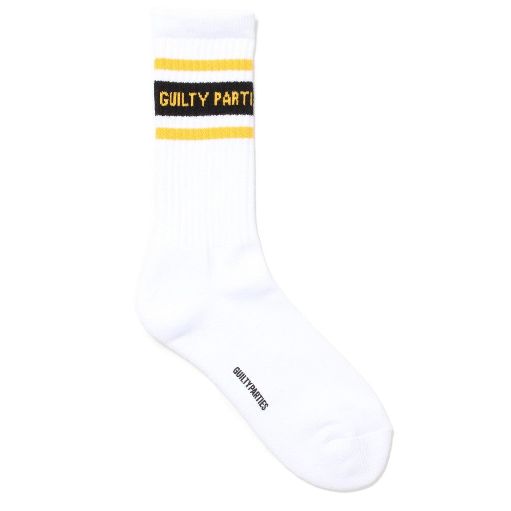 SKATER SOCKS (TYPE-2) #WHITE-YELLOW [24FW-WMA-SO02]