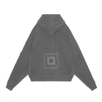 OVERDYE WIDE RIB CUT ZIP HOODY #CHARCOAL [CES27CS18]