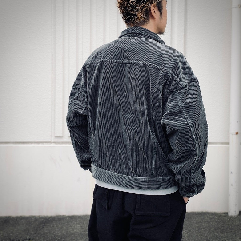 8W CORD TRUCKER JACKET #GREY [CES27JK08]