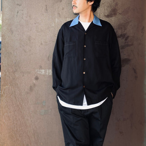 SWITCHING SHIRT L/S #BLUE [26FWE-WMS-OC05]