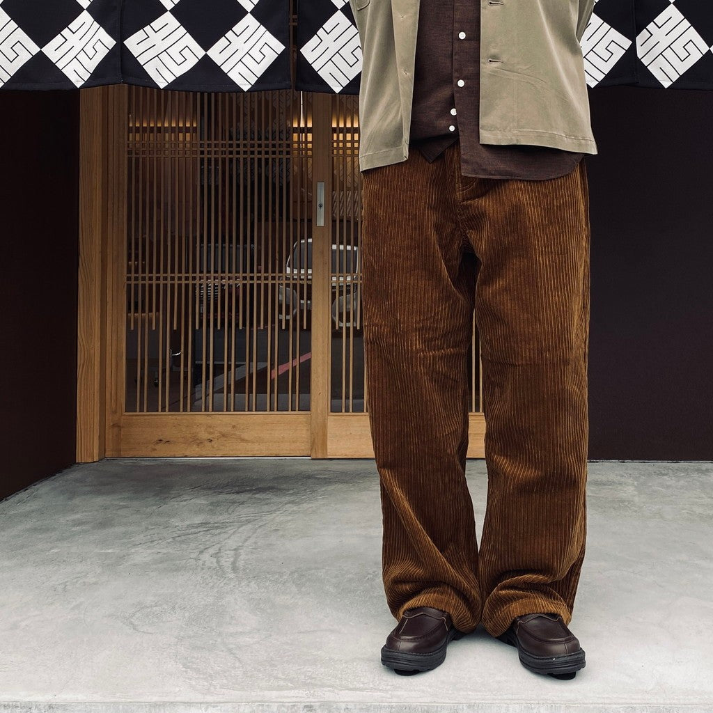 Corduroy Baggy Jeans #Brown [SD26F-PT06]