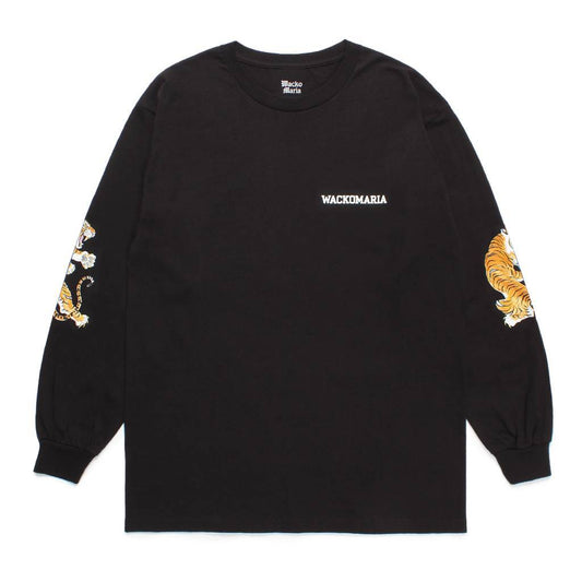 TIM LEHI | CREW NECK LONG SLEEVE T-SHIRT ( TYPE-3 ) #BLACK [24FW-WMT-LT03]