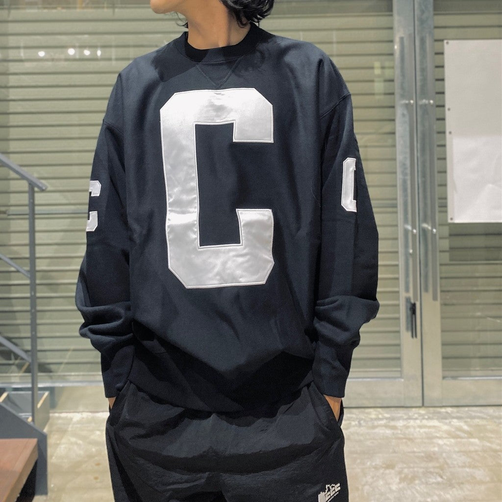 APPLIQUE LOGO COTTON SWEATSHIRT_CCC #BLACK [CCC-243C001]