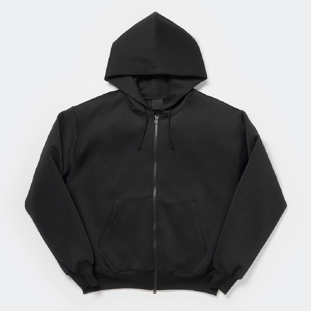 TECH SCUBA KNIT FULLZIP PARKA #BLACK [BE-41026]