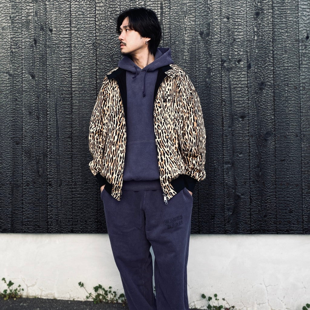 WASHED MIDDLE WEIGHT PULLOVER HOODED SWEAT SHIRT #PURPLE [26SS-WMC-SS05]