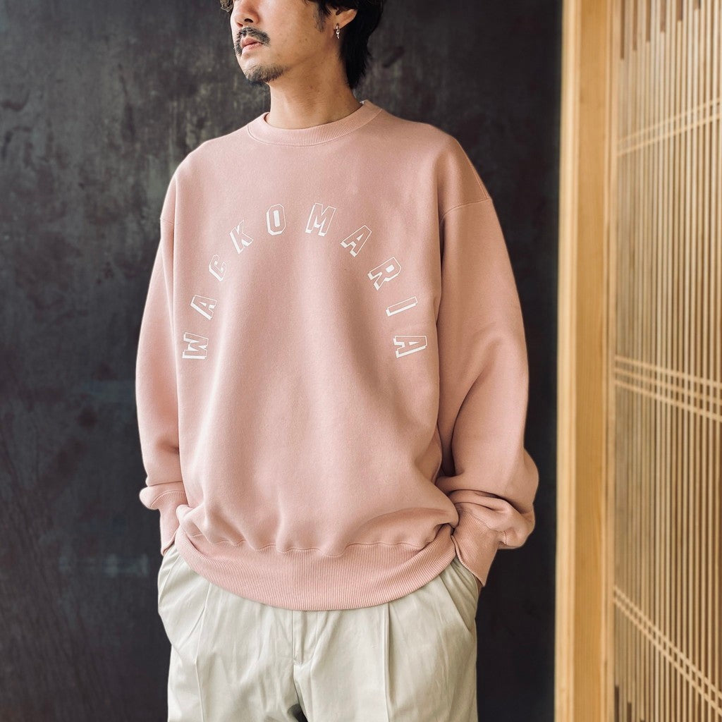 MIDDLE WEIGHT CREW NECK SWEAT SHIRT #PINK [26SS-WMC-SS08]