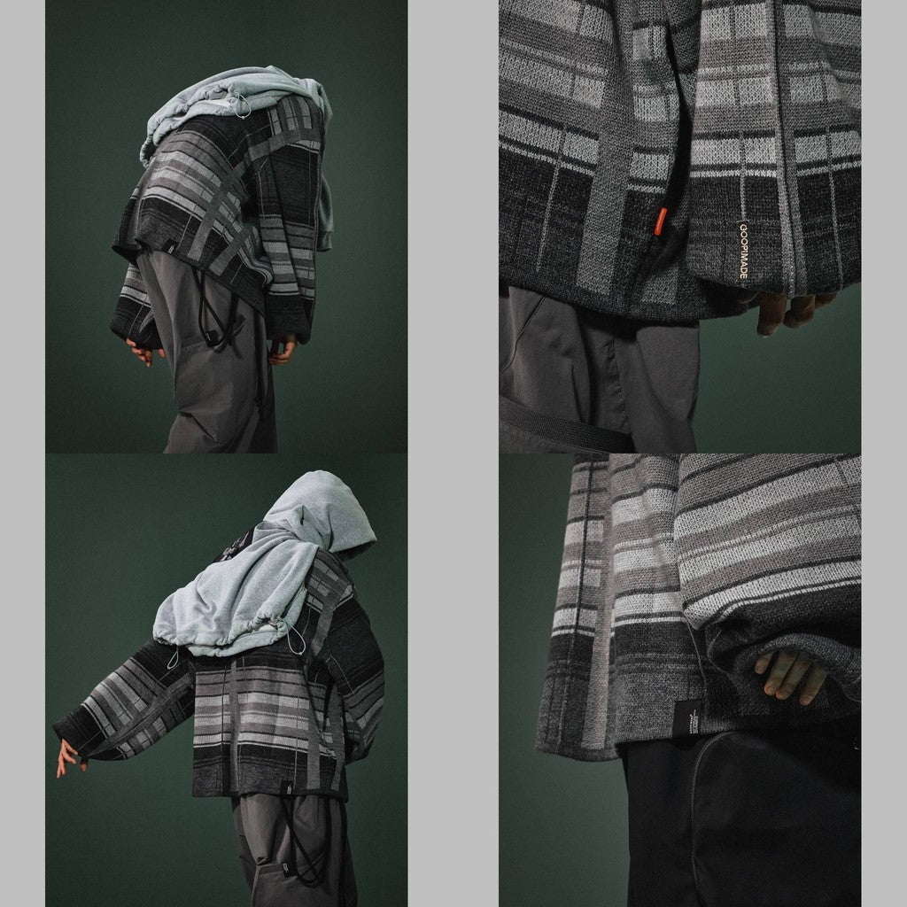 "8SE-01K" MEGA 型格紋針織毛衣 #MIX [GOOPI-24AW-NOV-03]