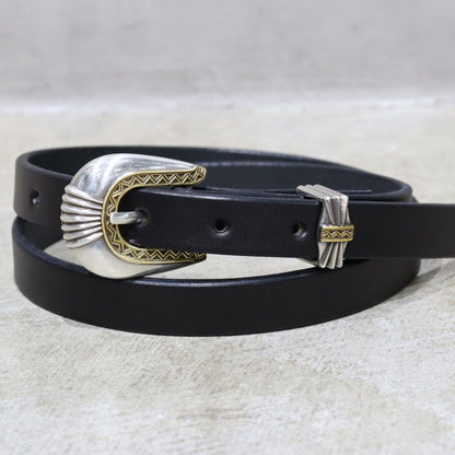 MOON SHINE LEATHER | Del Rio Buckle Belt #BLACK [MSL-BELT-001]