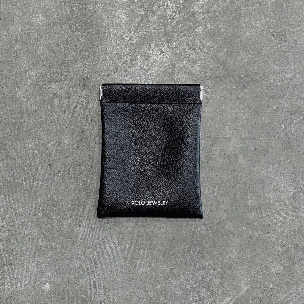 Round Leather Bracelet -Black- #SILVER [XOLB004S-BLK]