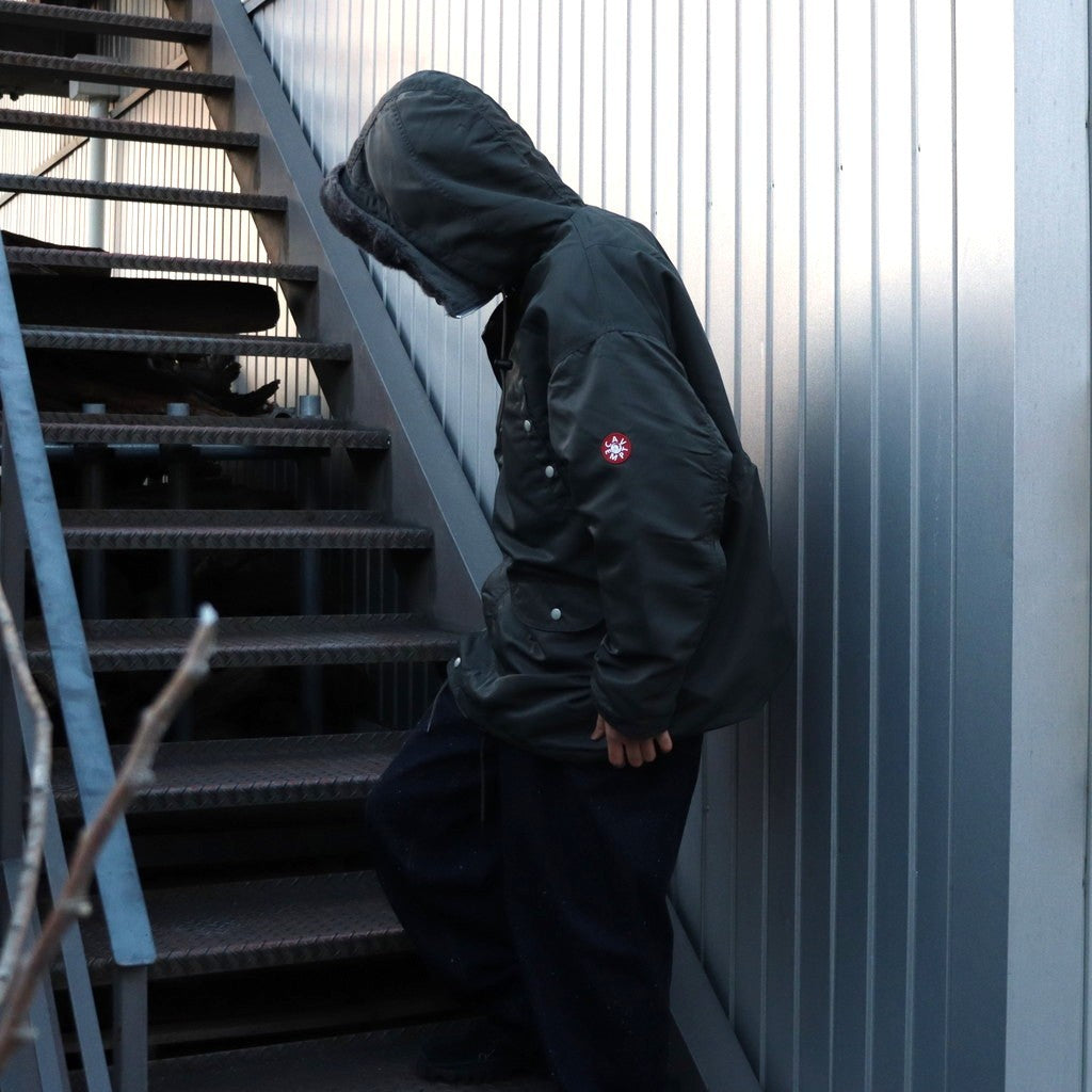 SYNTH FUR HOOD ZIP COAT #GREY [CES28JK06]