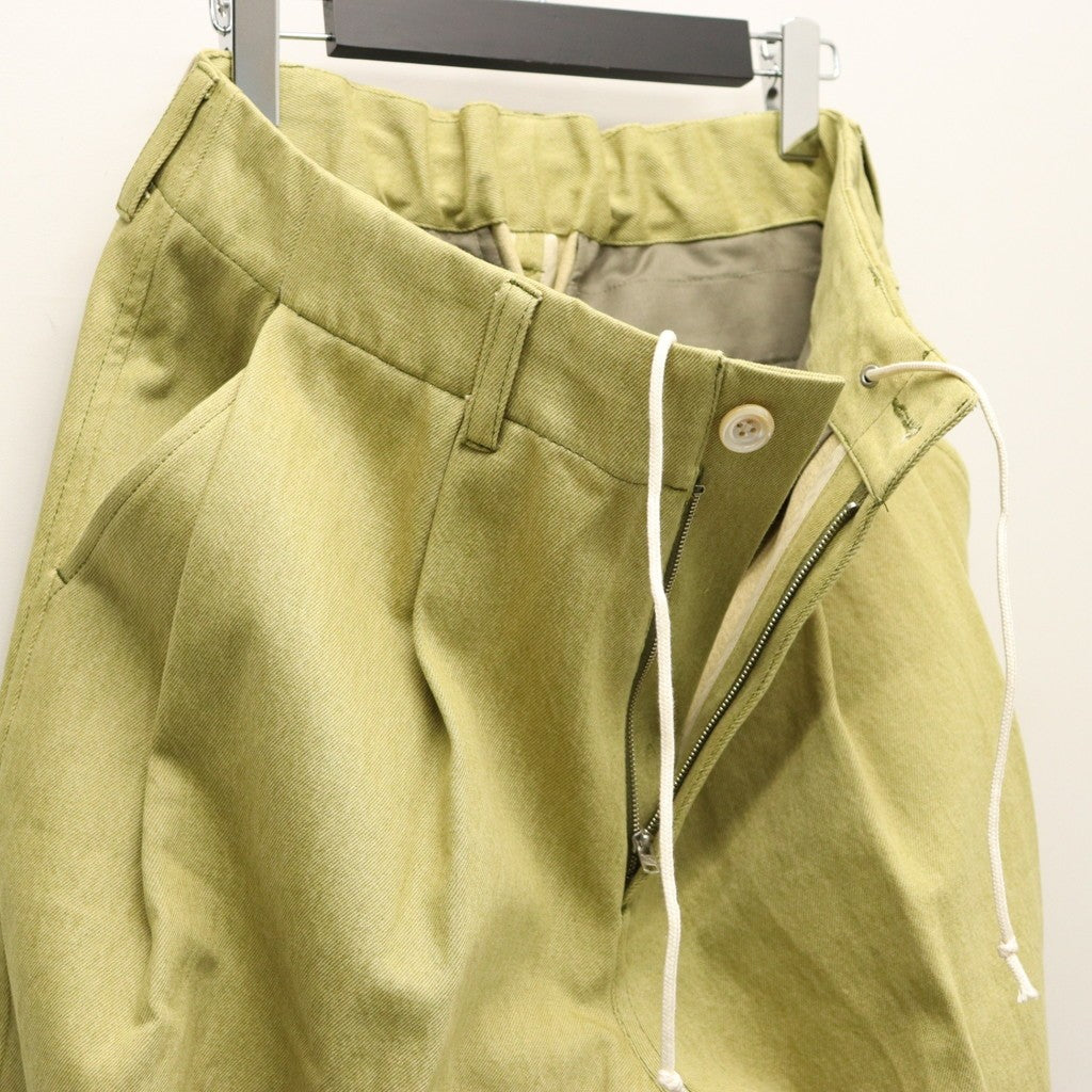2TUCK WIDE PANTS（DENIM） #PISTACHIO [AY-1026B]