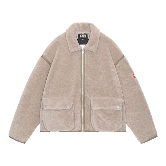 COLLARED BOA ZIP UP #KHAKI [CES26CS18]