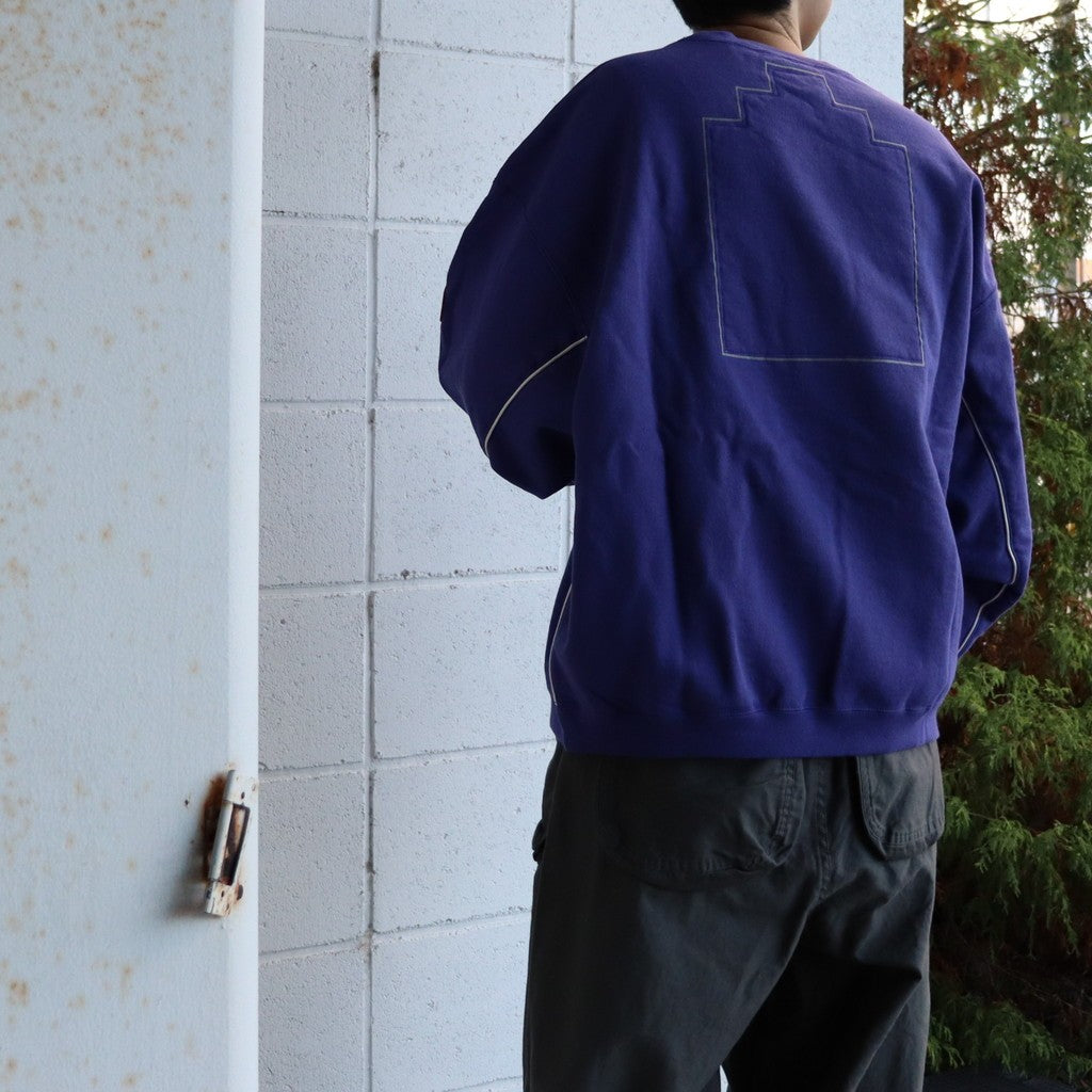 純色寬鬆圓領衫 #紫色 [CES28CS12]