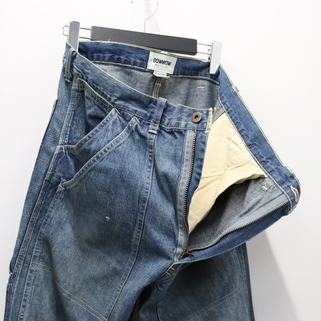 DOUBLE KNEE INDIGO DENIM PANTS #INDIGO [BWU-DKIDP]