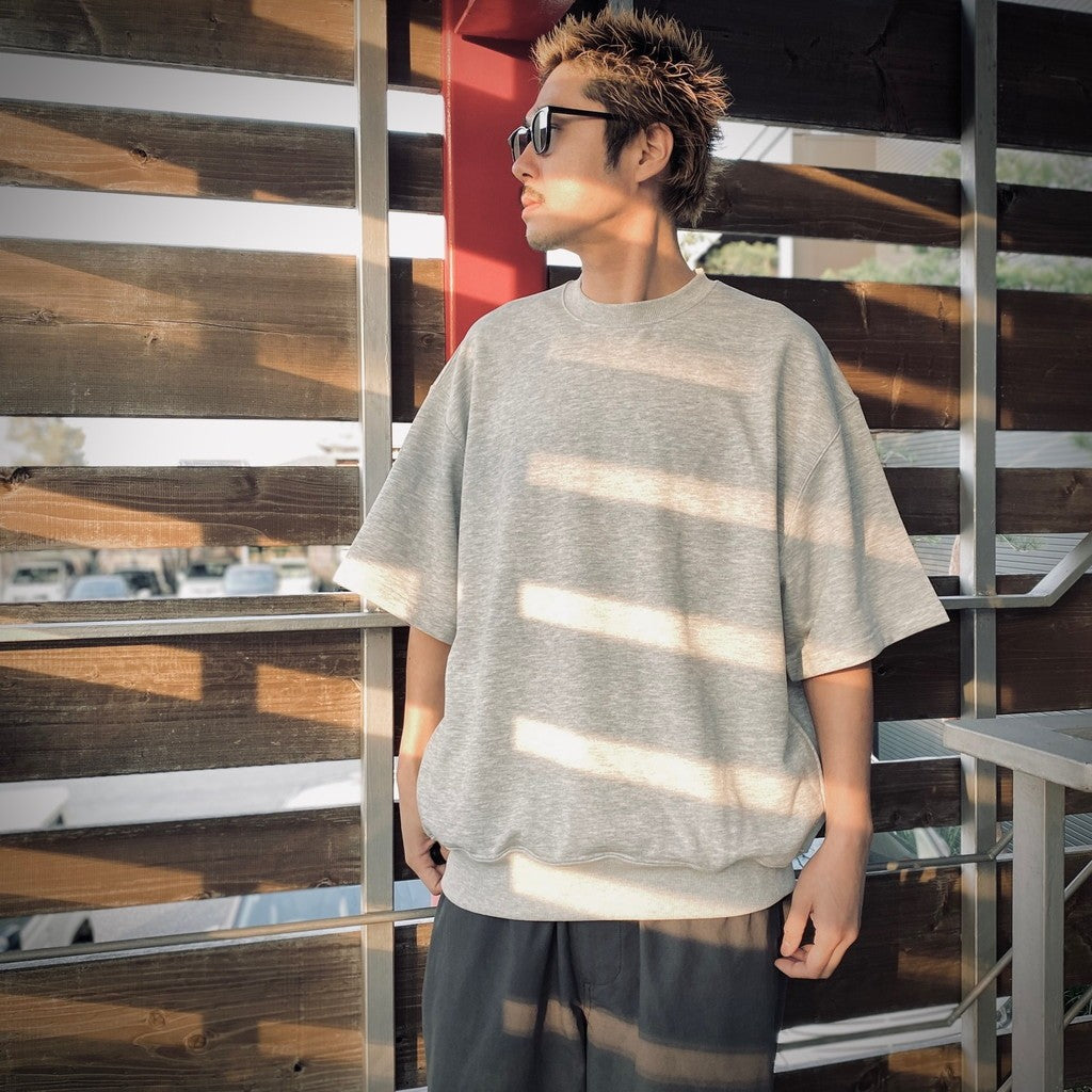 TECH SWEAT CREW S/S #TOP GRAY [BE-51025]