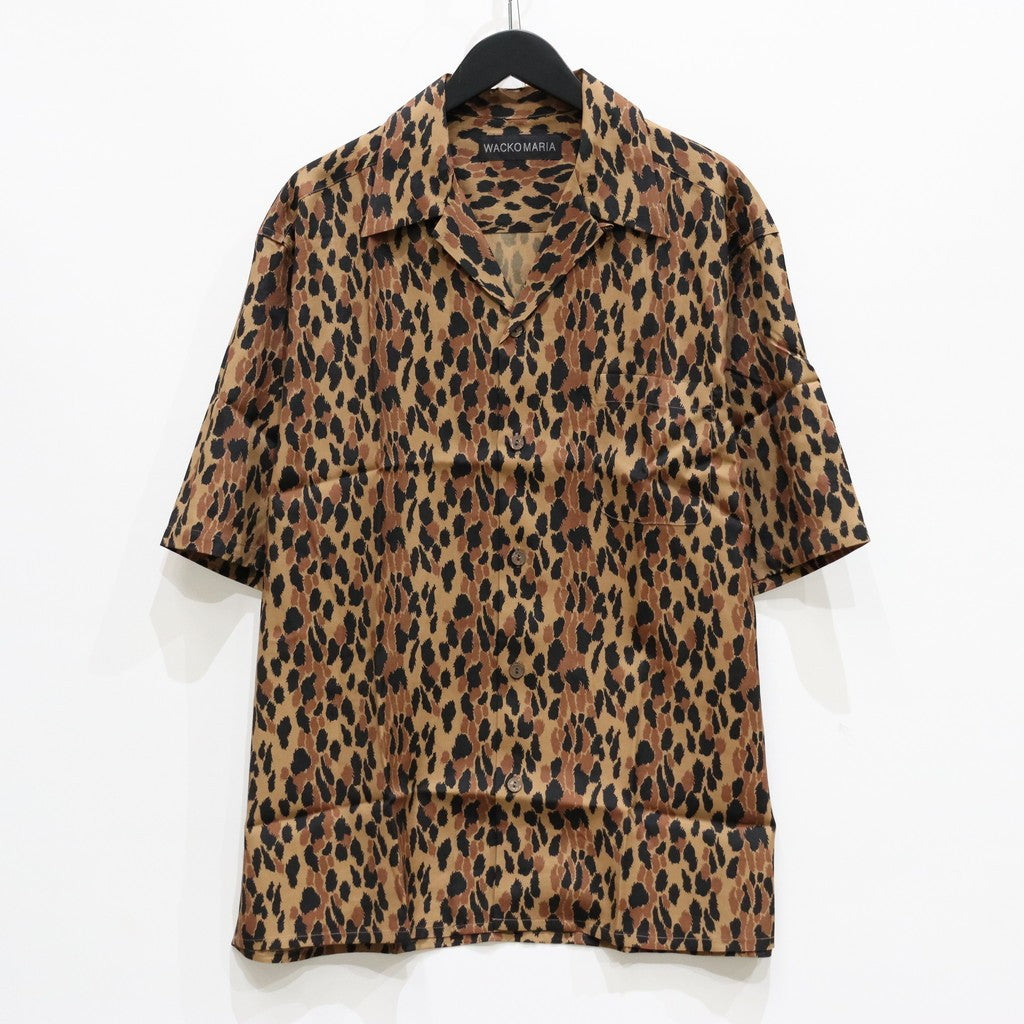 LEOPARD HAWAIIAN SHIRT S/S #BROWN [25SSE-WMS-HI03]