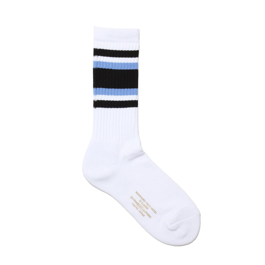 SKATER SOCKS -TYPE 1- #WHITE-PURPLE [24SS-WMA-SO01]