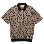 LEOPARD KNIT POLO SHIRT #BROWN [24SS-WMK-KN10]