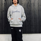 MLB | NY | HEAVY WEIGHT PULLOVER HOODED SWEAT SHIRT ( TYPE-1 ) #GRAY [MLB-WM-SS01]
