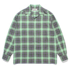 OMBRE CHECK OPEN COLLAR SHIRT L/S (TYPE-2) #GREEN [24FW-WMS-OC02]