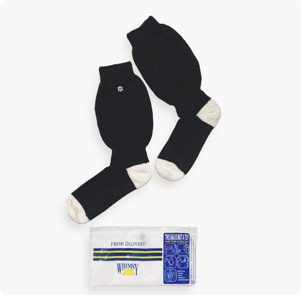 奇思妙想 | Logo 襪子（寬鬆版型）#黑色 [M-P1-XW1]