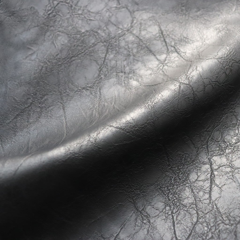 PLEATHER COAT #BLACK [LC8119]