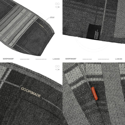 「8SE-01K」 MEGA-type Plaid Knit Sweater #MIX [GOOPI-24AW-NOV-03]