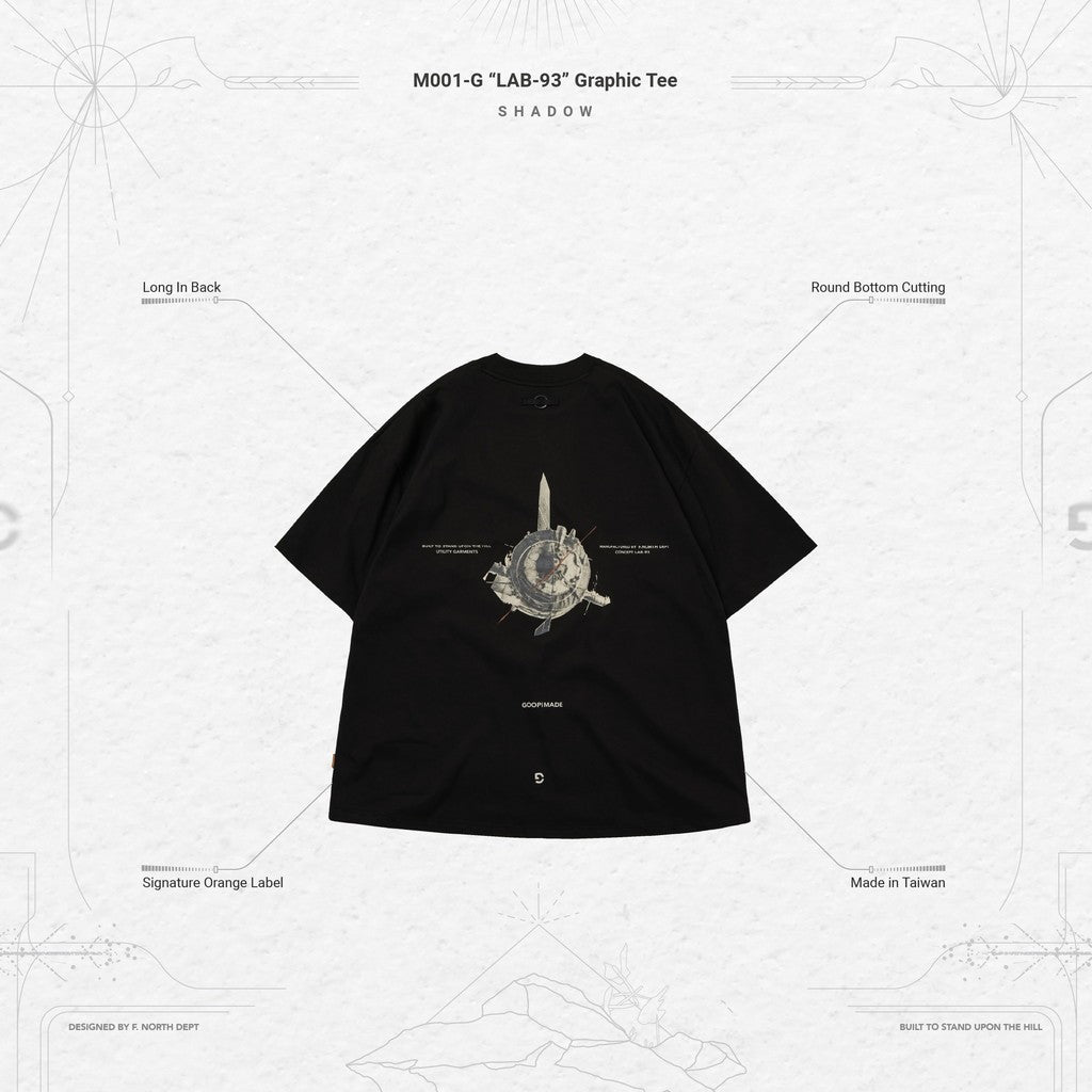 M001-G 「LAB-93」 Graphic Tee #SHADOW [GOOPI-24SS-APR-02]