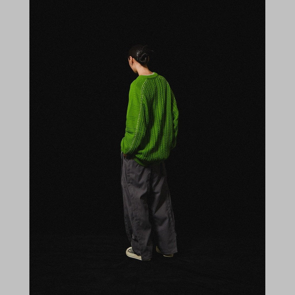 「8SE-03K」 Montage Splicing Knit Sweater #NEON [GOOPI-24AW-DEC-05]