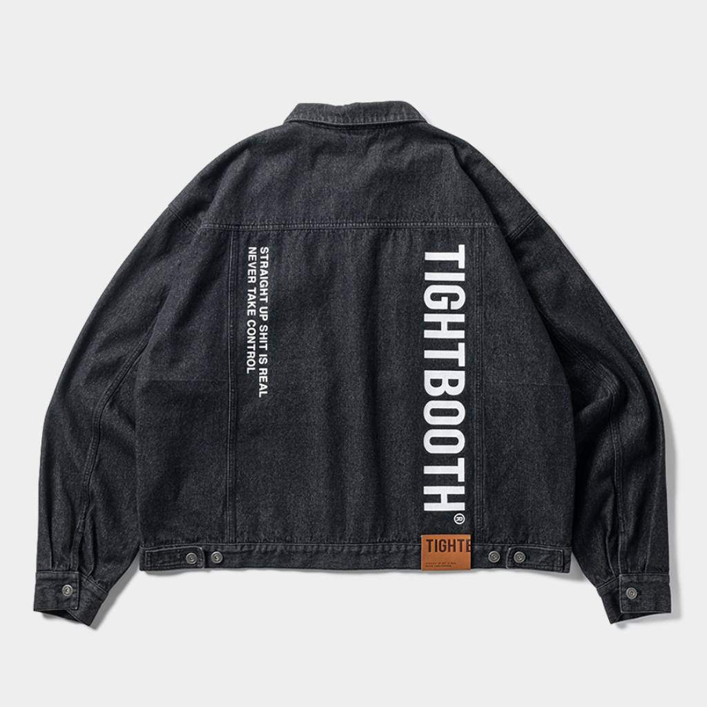 LABEL LOGO DENIM JACKET #BLACK [FW24-JK07]