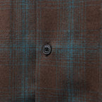 PENDLETON | WOOL OMBRE CHECK OPEN COLLAR SHIRT L/S ( TYPE-3 ) #BROWN-BLUE [25FW-WMS-PE03]