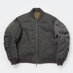 TECH REVERSIBLE MA-1 DOWN JACKET #CHARCOAL x OLIVE [BW-40026W]