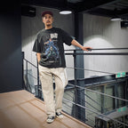 漂白寬鬆油漆工褲 #灰色 [25SS-FS-09 / FS1703]