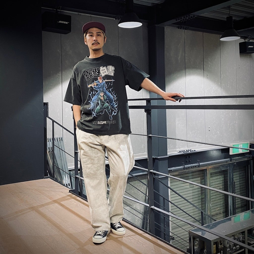 漂白寬鬆油漆工褲 #灰色 [25SS-FS-09 / FS1703]