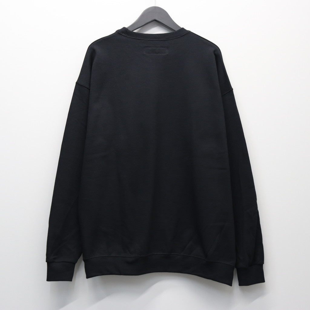 TIM LEHI | CREW NECK SWEAT SHIRT ( TYPE-2 ) #BLACK [25FW-WMC-SS12