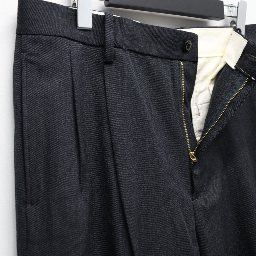 DOUBLE PLEATED CHINO TROUSERS ( TYPE-2 ) #CHARCOAL [25FW-WMP-PT02]