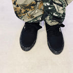 KIEFER / PAST Sole Canvas Low-Top Sneakers #BLACK / BLACK [S14FW703]