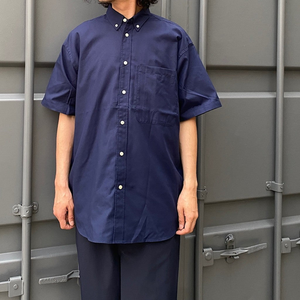 TECH BUTTON DOWN SHIRT S/S OX #NAVY [BE-84024]