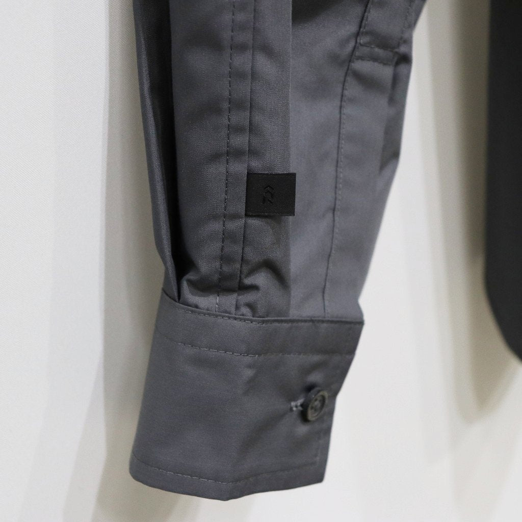 TECH BUTTON DOWN SHIRT L/S #CHARCOAL [BE-80025]