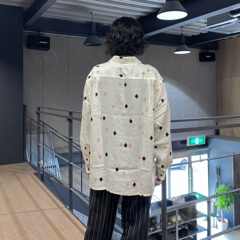 夏威夷長袖襯衫（3 型）#白色 [24FW-WMS-HI04]